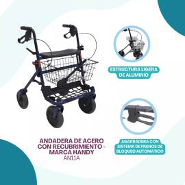 Handy Andadera De Acero Con Recubrimiento An11a -  Handy