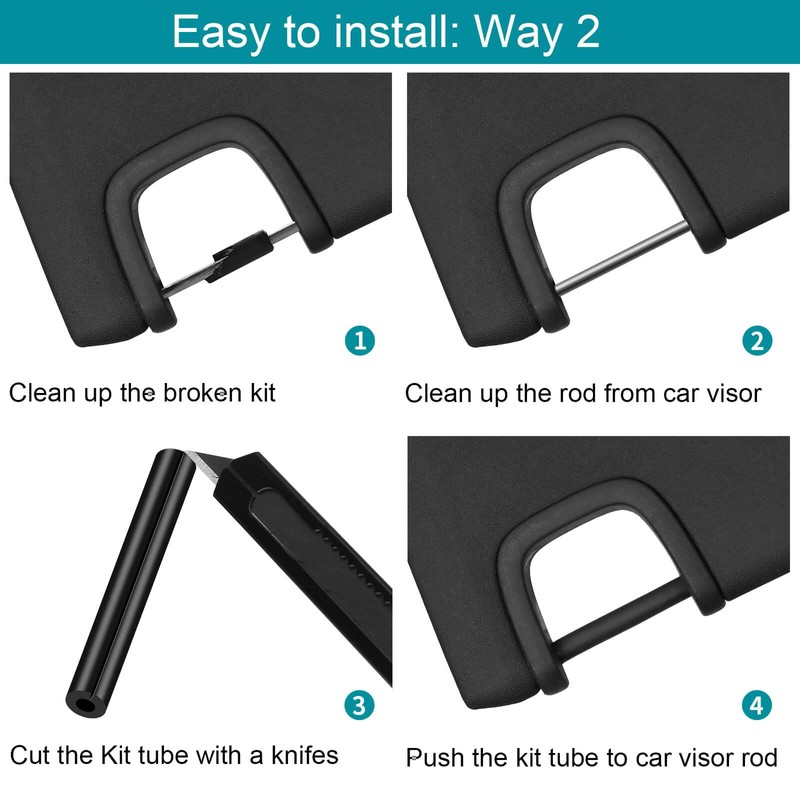 6PCS Sun Visor Repair Kit for Jeep Wrangler JK JKU
