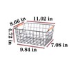 LeleCAT Wire Baskets with Wooden Handles Wire Storage Organizer Bin