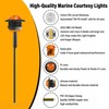 ALFU 20pcs 3/4" Round LED Trailer Side Marker Clearance Lights