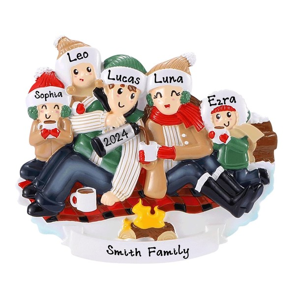 Personalized Christmas Tree Ornament 2024 - Camp Fire Family of