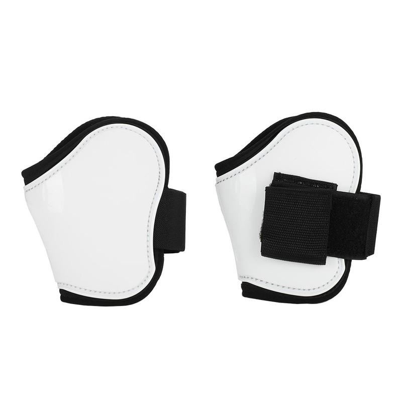 4PCS White PU Shell Horse Front Back Leg Guard Boot