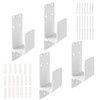 Mixiflor 2x4 Door Barricade Brackets, 4 Pack Drop Open Bar