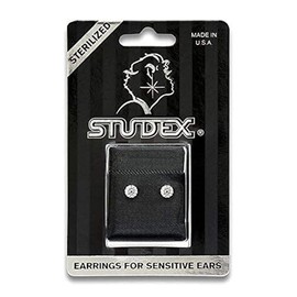 STUDEX Sensitive Crystal Fireball Stud Earrings 4.5mm | Hypoallergenic and Nickel Safe for Sensitive Ears | Surgical Stainless Steel Posts | High Fashion Earrings for Women and Men PR-304W-S