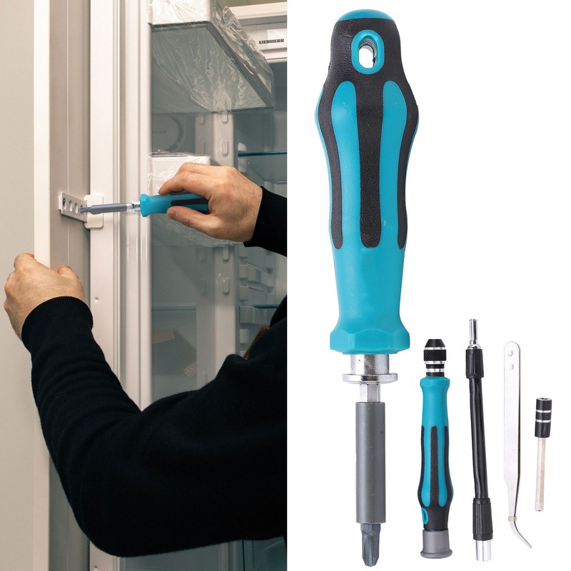 57Pcs Ratchet Screw Set Driver Bits with Socket Handle Manual