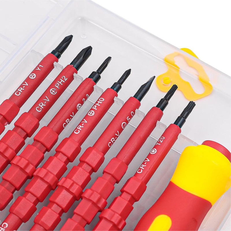 POFET Insulated Screwdriver Set 14 in 1 Multifunctional Compact Electrician