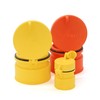 Enviro Design Products 4" Orange Polypropylene Well Cap | Watertight,