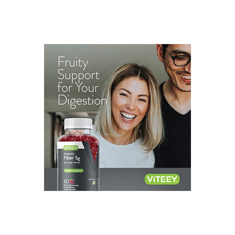 Prebiotic Fiber Gummies 5G - Zero Sugar Added - Supports