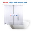 Vosign Short Shower Curtain Liner 66 Inch Length Clear Plastic