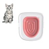 Cat Toilet Training Kit, Universal Reusable Cat Toilet Trainer, Cat Toilet Training System, Train Your Cat to Use The Toilet, Cat Toilet Training Seat Tool for Pet Cleaning(Pink)