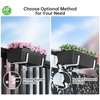 HFHOME Set of 6 Adjustable Window Planter Box Brackets, White