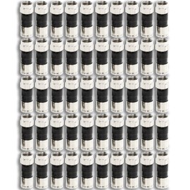 50-Pack RG6 Quad Compression Connectors PPC EX6XL Approved for Most Satellite or Cable Coax