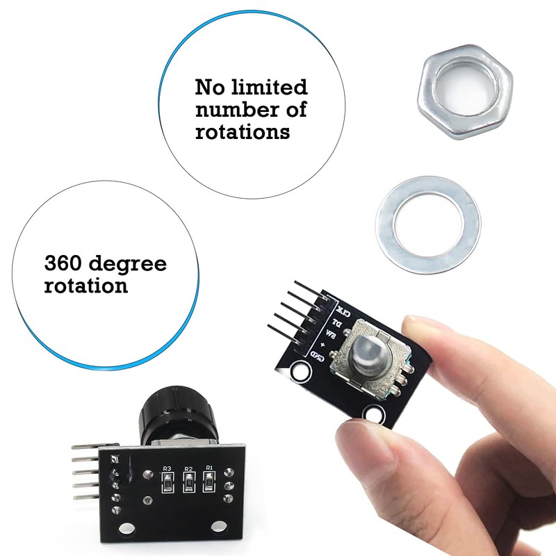 GIAK KY-040 Rotary Encoder Module Rotary Encoder, Pack of 5,