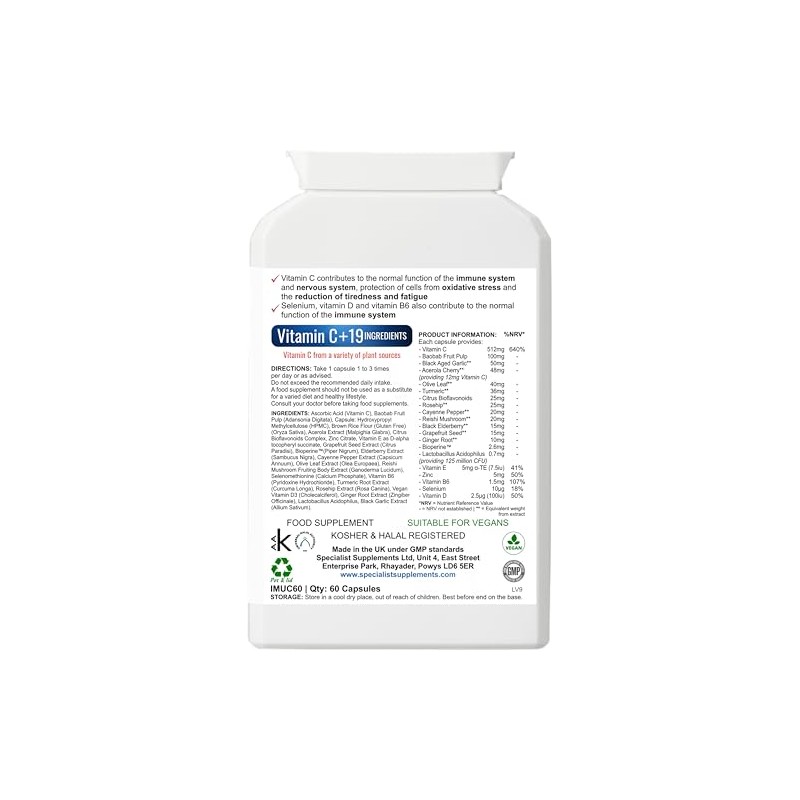 Advanced Immunity Spectrum, Vitamin C Formula with Vitamins B6, D,