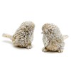 Little Silver and Gold Birds Resin Figurines Set of 2