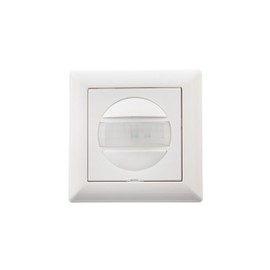 HUBER Motion 13R PIR Motion Sensor 170° for Indoor I Flush-Mounted Motion Sensor with Push Button Also for Switch Series [55 x 55 mm], 3-Wire Technology Relay Output