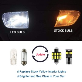 Interior LED Lights Kit Super Bright White LED Replacement Bulbs for 2006-2018 2019 2020 2021 Toyota RAV4 all Cab Sizes (10pcs LED Bulb + Install Tool)