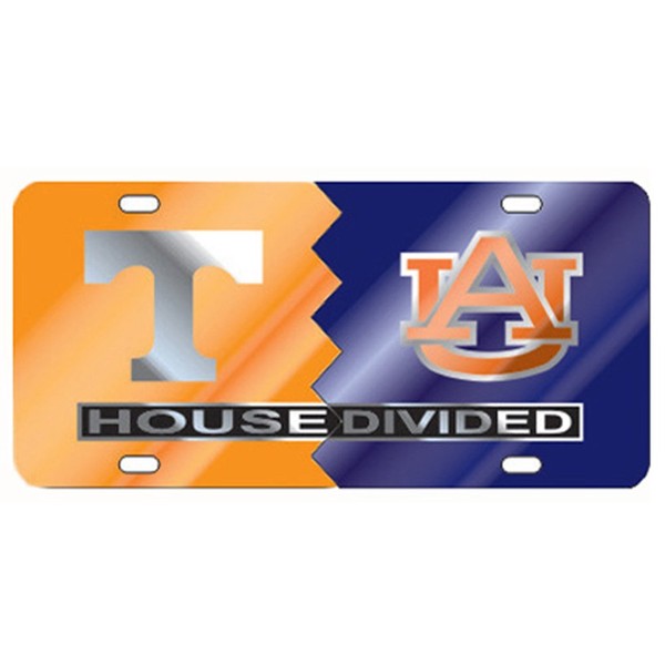 Craftique Tennessee Auburn House Divided Laser Cut License Plate