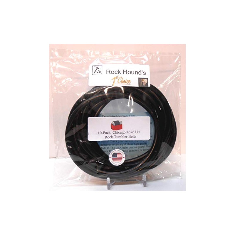 Replacement Drive Belts for Chicago #67631+ Rock Tumbler- 10 Pack