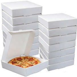 CACASO 50 Pcs Mini Pizza Boxes, Square, White, 3.54 x 3.54 x 0.79 Inch