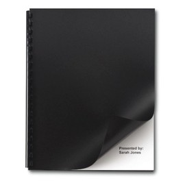 GBC Solids Standard Presentation Covers, Non-Window, Poly, Square Corners, Black, 50 Pieces Per Box (2514493)