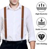 1.4 Inch Wide Brown Suspenders for Men Heavy Duty with