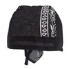 Black Paisley Zandana Tie Bandana Style Fitted Skull Cap Biker