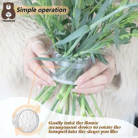 TREABEAR 4pcs Ikebana Twister, Hanataba Flower Holder, Ikebana Vase Flower Holder, Transparent Spiral Ikebana Stem Holder, Flower Stem Holder, DIY Flower Arrangement Flower Arrangement Hold