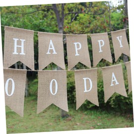 Ciieeo Days Banner Linen Hanging Flag for Birthday Party Decoration Happy Days Celebration Sign with Burlap Material Suitable for Showers and Anniversary Events