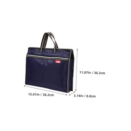 BESPORTBLE Document Bag Oxford Fabric Portable File Tote with Handle Dual Design for Efficient Organization Durable Laptop Carrying Bag for Paper Files and Books