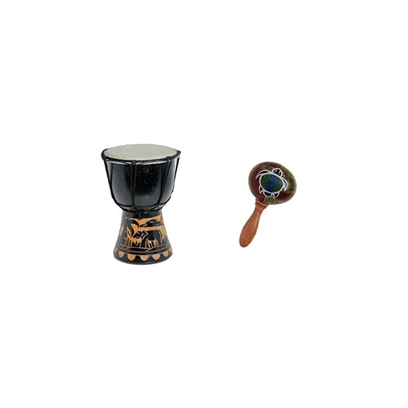 20 cm Djembe Drum Bongo Elephant Kids Children Black with