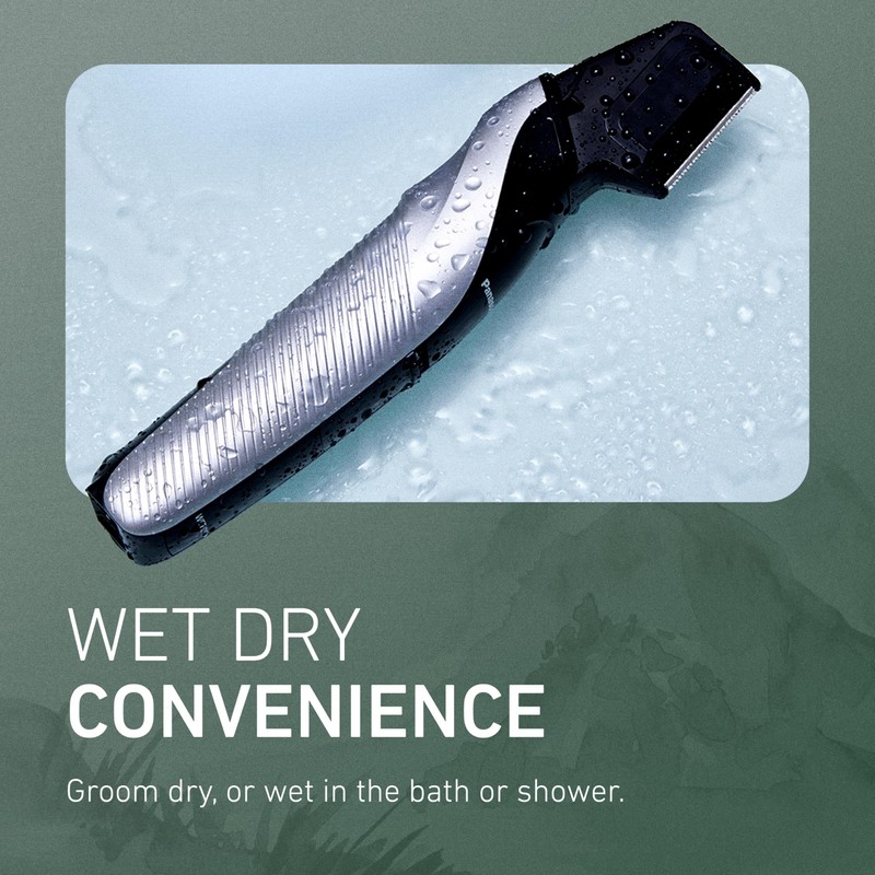 Panasonic Electric Body Groomer and Trimmer for Men, Cordless Washable