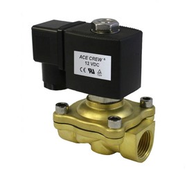 1/2 inch 12V DC VDC Brass Electric Solenoid Valve NPT Gas Water Air Normally Closed NC