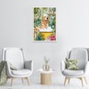 Funny Animal Canvas Poster Golden Retriever Is Enjoying A Bath