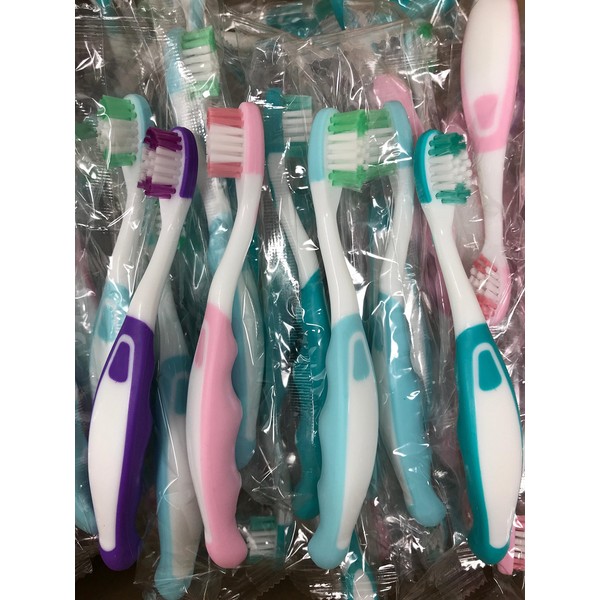 Children's Soft Toothbrushes, Assorted Colors, Individually Wrapped, 72/Pack