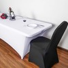 Obstal 4ft Stretch Spandex Table Cover for Standard Folding Tables