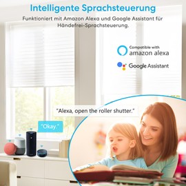 LoraTap 2 x Roller Shutter Switch Adjustable Opening Switch for Blinds WiFi Compatible with Alexa Google Home for Voice Control Smart Timer Wall Motor