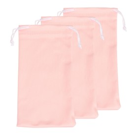 HARFINGTON 3pcs Eyeglass Pouch Microfiber Sunglasses Storage Bag Portable Drawstring Pouch for Phone Glasses Jewellery, Pink