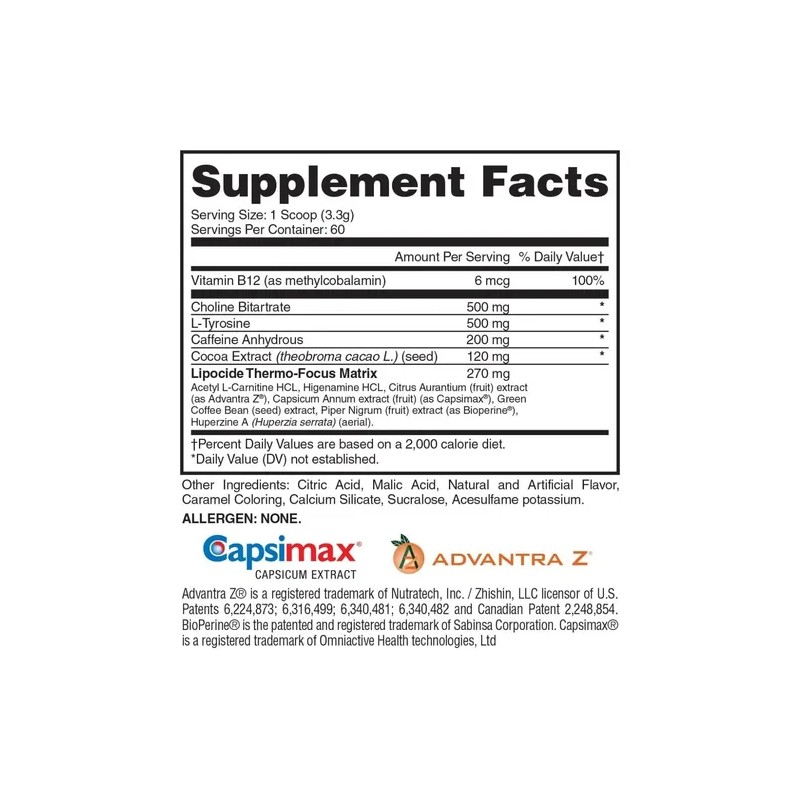 Termogenico Evogen Lipocide Xtreme 60 Capsulas Energia Sabor Sin sabor