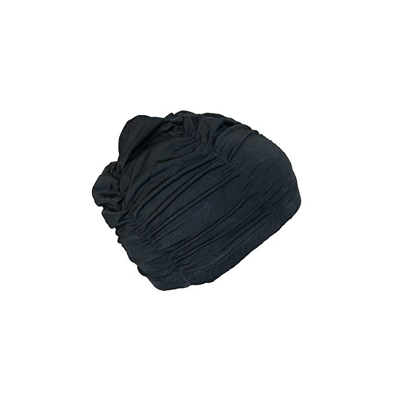 Dolcevita Black Pool Cap | Long Hair Cap | Fabric