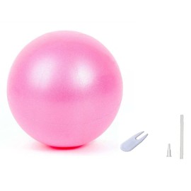 LORJE Small Exercise Ball, Yoga Ball，Mini Pilates Ball, 9 Inch Small Workout Ball,Mini Bender Ball, Pilates, Yoga, Workout, Bender, Core Training Workout Fitness Physical Therapy (Pink)