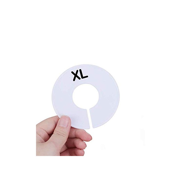 Upstore 20 White Clothes Rack Dividers Round Hangers Closet Dividers