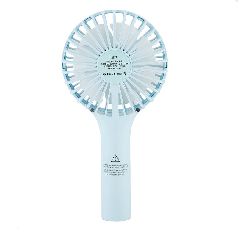 Mini USB Rechargeable Handhold Portable Desktop Cooling Fan (Blue)