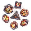 Cusdie 7-Die DND Dice, Polyhedral Dice Set Filled with Eyeball,