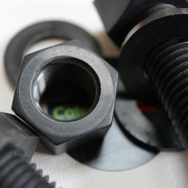 5 x Black Hexagon Head Screws Polypropylene (PP) Plastic Nuts,