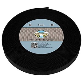 Country Brook Design - 1/2 Inch Black Sew on Hook Only, 10 Yards