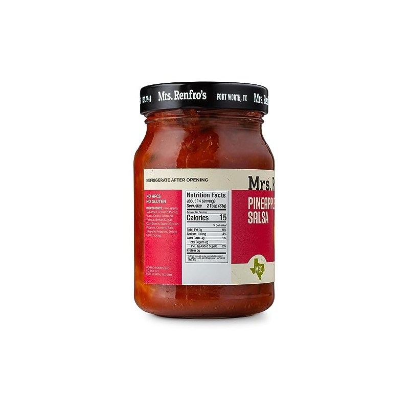 Mrs. Renfro’s Pineapple Salsa – Gluten Free (16-oz. jars, 2-pack)