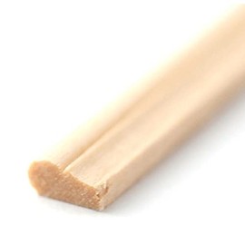 Melody Jane Dolls House Picture Rail 18" x 5/16" Bare Wood Mouldings 457mm x 8mm
