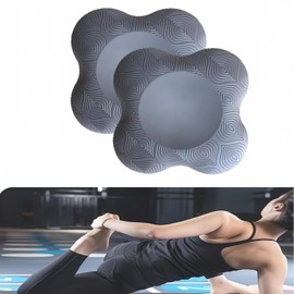 MBKHFLL Yoga Knee Pads (Set of 2) super thick knee pads, suitable for - fitness - meditation - kneeling - balance - pilates -knee- elbows - wrists - head - men and women support foam pad (grey)