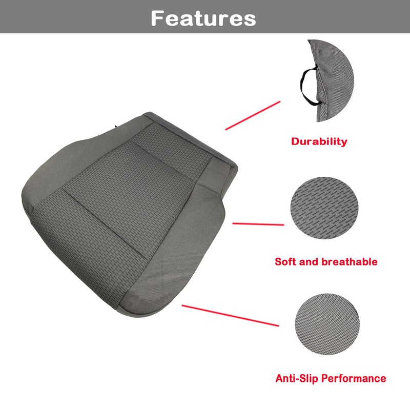 Prefer Warehouse Driver Bottom Cloth Seat Cover Compatible with 2015-2020